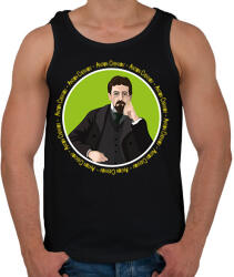 printfashion Anton Chekhov - Férfi atléta - Fekete (7117206)