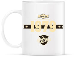 printfashion born-in-1979-cream-choco - Bögre - Fehér (791048)