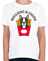 printfashion BULLDOGCHIPS - Gyerek póló - Fehér (10127912)