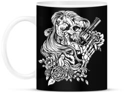 printfashion Koponya psiztollyal - Bögre - Fekete (5623928)