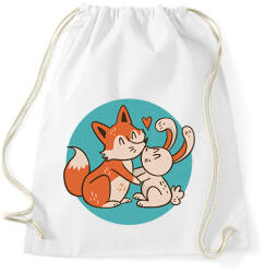 printfashion Róka és nyuszi - Sportzsák, Tornazsák - Fehér (8408914)