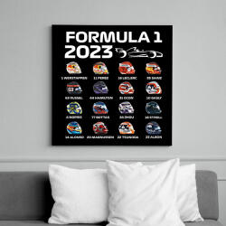 printfashion Forma 1 Versenyzők - Vászonkép - Fekete (12360197)