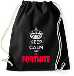 printfashion Keep Calm Fortnite - Sportzsák, Tornazsák - Fekete (1095155)