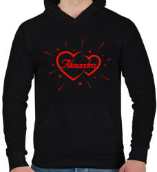 printfashion Alexandra - Férfi kapucnis pulóver - Fekete (11769003)