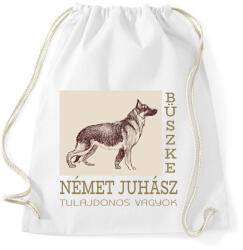 printfashion Büszke tulajdonos - Német juhász - Sportzsák, Tornazsák - Fehér (6302566)