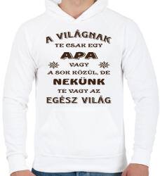 printfashion Apa - Férfi kapucnis pulóver - Fehér (2702912)