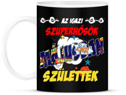 printfashion Májusban született szuperhős - Bögre - Fekete (2143665)