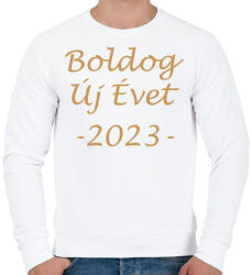 printfashion Boldog Új Évet! 02 - Férfi pulóver - Fehér (11543553)