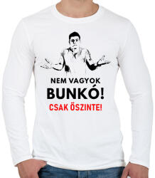 printfashion nem vagyok bunkó! - Férfi hosszú ujjú póló - Fehér (2004078)