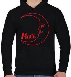 printfashion Sun-Moon - Férfi - Férfi kapucnis pulóver - Fekete (6997972)