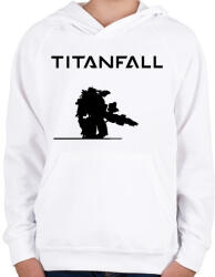 printfashion Titanfall - Gyerek kapucnis pulóver - Fehér (1934076)