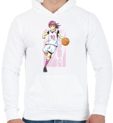 printfashion Kosaras anime - Férfi kapucnis pulóver - Fehér (14120873)