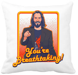 printfashion Keanu Reeves - Párnahuzat, Díszpárnahuzat - Fehér (1991528)