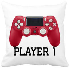printfashion Player 1 PS4 páros póló - Párnahuzat, Díszpárnahuzat - Fehér (2190063)
