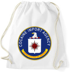 printfashion CIA cocain import agency - Sportzsák, Tornazsák - Fehér (1080673)