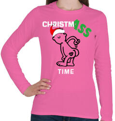 printfashion ChristmASS - Női hosszú ujjú póló - Rózsaszín (10143709)