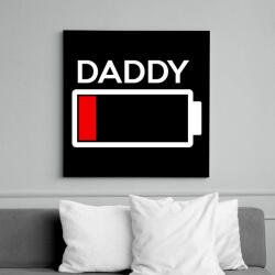 printfashion DADDY2. png - Vászonkép - Fekete (6643099)