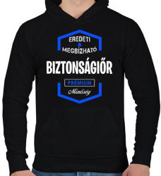 printfashion Biztonságiőr prémium minőség - Férfi kapucnis pulóver - Fekete (1454567)