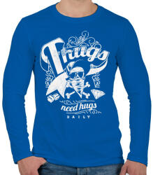 printfashion Gengszterek - Férfi hosszú ujjú póló - Királykék (254854)