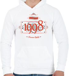 printfashion since-1998-red-black - Férfi kapucnis pulóver - Fehér (532709)
