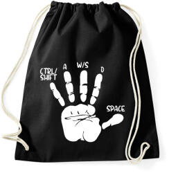 printfashion Játékos kéz - Sportzsák, Tornazsák - Fekete (1276534)