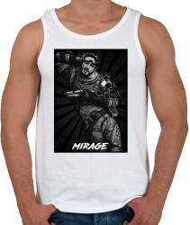 printfashion Mirage BW - Apex Legends - Férfi atléta - Fehér (1435635)
