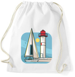 printfashion Vitorlás hajó - Sportzsák, Tornazsák - Fehér (5085473)