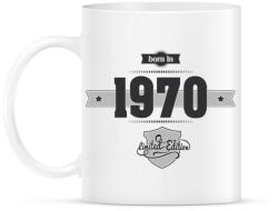 printfashion born-in-1970-(dark&lightgrey) - Bögre - Fehér (790269)