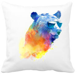 printfashion Sunny bear - Párnahuzat, Díszpárnahuzat - Fehér (235410)