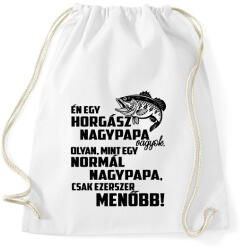 printfashion Nagypapa horgász - Sportzsák, Tornazsák - Fehér (1940196)