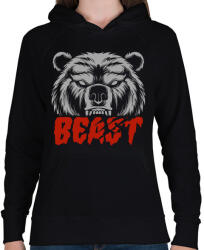 printfashion Beast - Női kapucnis pulóver - Fekete (10593072)