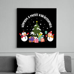 printfashion Vágyom a mesés karácsonyra - Vászonkép - Fekete (10209167)