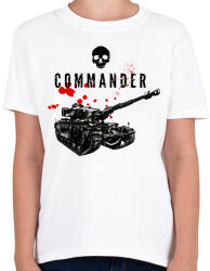 printfashion Tank Commander - Gyerek póló - Fehér (1322549)