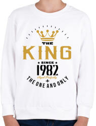 printfashion A király 1982-ben született - Gyerek pulóver - Fehér (1216206)