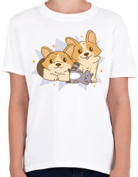 printfashion Corgik - Gyerek póló - Fehér (12046564)