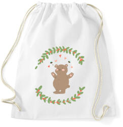 printfashion Aranyos maci - Sportzsák, Tornazsák - Fehér (3992007)