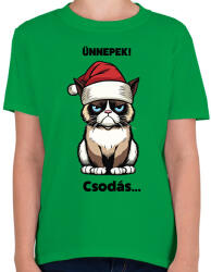 printfashion Csodás grumpy cat - Gyerek póló - Zöld (14870531)