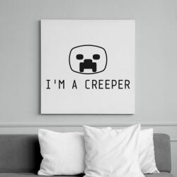 printfashion minecraft creeper - Vászonkép - Fehér (6627101)