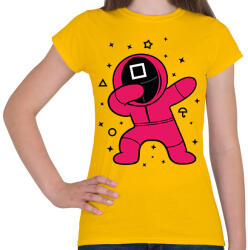 printfashion Squid Game Dab négyszög - Női póló - Sárga (5725413)