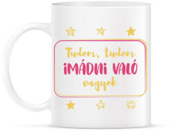 printfashion Tudom, tudom imádni való vagyok - Kislány - Bögre - Fehér (7275485)