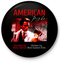 printfashion american psyho - Kitűző, hűtőmágnes - Fekete (3104251)