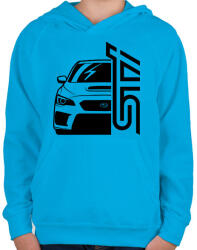 printfashion Subaru STI - Gyerek kapucnis pulóver - Azúrkék (2221920)