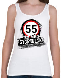 printfashion 55 és még gyorsulok - Női atléta - Fehér (12849947)