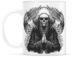 printfashion Démoni imádkozó koponya - Bögre - Fehér (11521552)