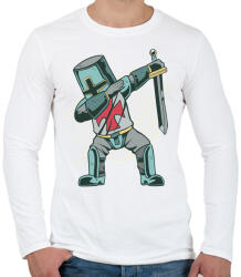 printfashion Lovag táncoló - Dancing knight - Férfi hosszú ujjú póló - Fehér (4606726)