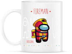 printfashion Among us fireman premium skin set - Bögre - Fehér (4205633)