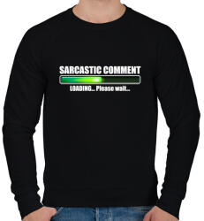 printfashion Sarcastic Comment Loading. . . Please Wait. . . - Férfi pulóver - Fekete (4677728)