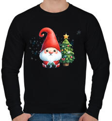 printfashion karácsonyi manó - Férfi pulóver - Fekete (15110694)