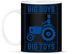 printfashion Big boys big toys - traktoros - Bögre - Fekete (1196514)