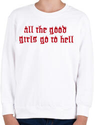 printfashion All good girls - Gyerek pulóver - Fehér (2481819)